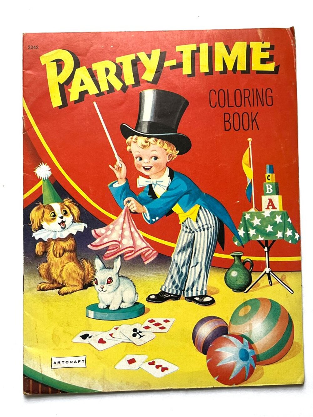 Artcraft PARTY TIME Vintage 1950s Coloring Book Circus